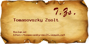 Tomasovszky Zsolt névjegykártya